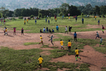 Congolese refugees play soccer games during the {quote}Women take the Lead{quote} festival, a soccer event for Congolese refugee youth in Kampala, Uganda.