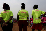 Coaches supervise their players during the {quote}Women take the Lead{quote} festival, a soccer event for Congolese refugee youth in Kampala, Uganda.