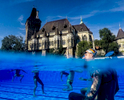 The German team practices during the FINA World championships in Budapest, Hungary on July 20, 2017.