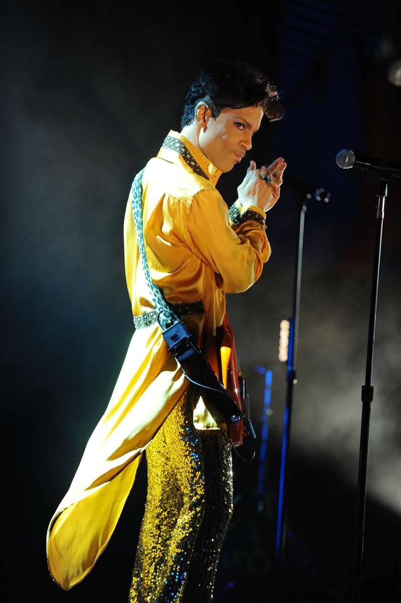 (EXCLUSIVE COVERAGE) Prince performs during his {quote}Welcome 2 Europe{quote} tour at the Umbria Jazz Festival Grounds on July 15, 2011 in Perugia, Italy.(Jordan Strauss/ WireImage for NPG Records 2011)
