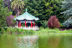 Dedicated in 1981, Golden Gate Park received the Chinese Pavilion as a gift from San Francisco’s sister city, Taipei, Taiwan. The Pavilion is located at Stow Lake, which comes complete with an island and waterfall. The semi-red structure is beautifully decorated with carvings and decorative roof, offering a peaceful setting amidst the water, trees, turtles, and blue herons.