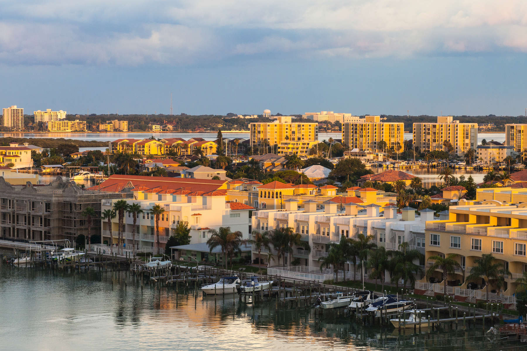 Clearwater Beach, Florida at dusk.