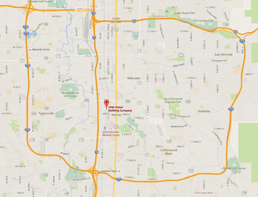 Google Map to Utah Home Building Company