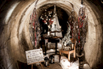 Advent wreaths are on display in the underground tunnels in Kranj, Slovenia.