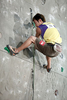 Hyunbin Min of Korea competes during the IFSC climbing world cup finals in Kranj, Slovenia, on Nov 18, 2012.