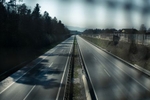 Prazna avtocesta med zaprtjem države zaradi epidemije Covid-19, 15. 4. 2020 / Empty highway during Covid-19 epidemic lockdown, Slovenia, April 15, 2020