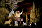 Actors perform as Joseph and Mary during the world's largest live Nativity scene in a cave, staged in the world-famous Postojna Cave in Slovenia, Dec. 25, 2015.