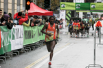 Berhanu Shiferaw of Ethiopia competes in the 17th International Ljubljana Marathon on Oct 28, 2012 in Ljubljana, Slovenia.