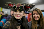 A cosplayer participates in the 4th Makkon, the largest Slovenian anime event, in Ljubljana, Slovenia, Dec. 12, 2015.