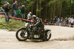 Miro and Anka Hrast (SLO) on a 1939 BMW sidecar motorcycle compete in the 19th Hrast Memorial, the international oldtimers\' mountain race in Ljubelj, Slovenia, Sep. 13, 2015.