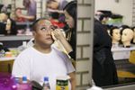 Li Shuang in make-up before his performance in China National Opera House production of Giacomo Puccini\'s Turandot in Cankarjev dom Cultural & Congress center in Ljubljana, Slovenia, Sep. 1, 2015.