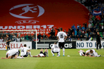 Team Germany after loosing the the UEFA U-17 European Championship final match against the Netherlands at the SRC Stozice Stadium in Ljubljana, Slovenia, May 16, 2012.