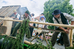 Old timber trade traditions and techinques are displayed in an ethnographic procession during the 55th Raftsmen Ball in Ljubno ob Savinji, Slovenia.
