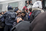 Dans le village de Tovarnic,à deux Km de la frontière Serbe les réfugiés arrivent à travers champs au rythme de 350 par heures. Le gouvernement Croate essaye d\'organiser leur tranfers vers le nord et la frontière hongroise soit par bus soit par train. L\'attente sous le soleil ou sous la plus est terriblement éprouvant pour ces réfugiés souvent accompagnés d\'enfants. Les trains sont pris d\'assault et la police Hongroise complétement débordée.