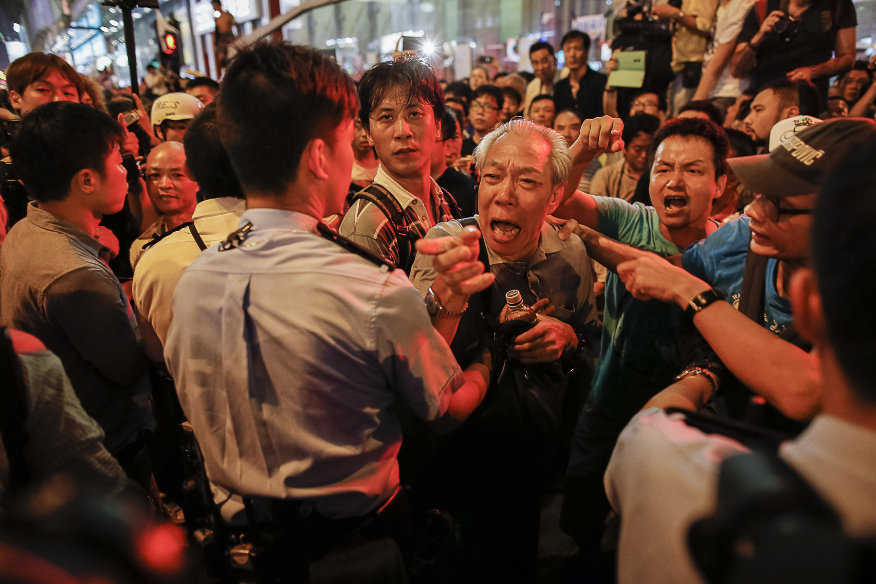 Manifestations pro-démocratique, le leader un étudiant de 17 ans Joshua Wong