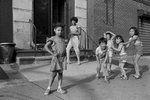 In front of 41 Kenmare St, New York City, 1982.The children in the photograph, now in their 40s, all grew up in 41 Kenmare and still keep in touch.