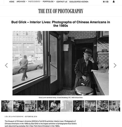 L'Oeil de la PhotographieBud Glick - Interior Lives: Photographs of Chinese Americans in the 1980s