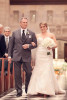 Father and bride walking down the aisle at the Cathedral of the Most Blessed Sacrament, Detroit Michigan wedding. 