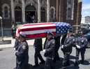 Family and love ones of retired NYPD Squad Commander Albert Dandrige gather at his funeral held St. Augustine Presbyterian Church located at 838 East 165th Street in the Bronx, New York on Tuesday, June 19, 2018. Dandridge, a trailblazing cop who served as one of the NYPD's first black commanding officers. 