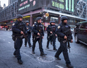 Members of the NYPD responded at the scene where suspected terrorist Akied Ullah, 27, detonated a pipe bomb in a subway passage between Times Square and Port Authority Bus Terminal on 42nd Street between 7th and 8th Avenue in Manhattan on Monday, December 11, 2017. 