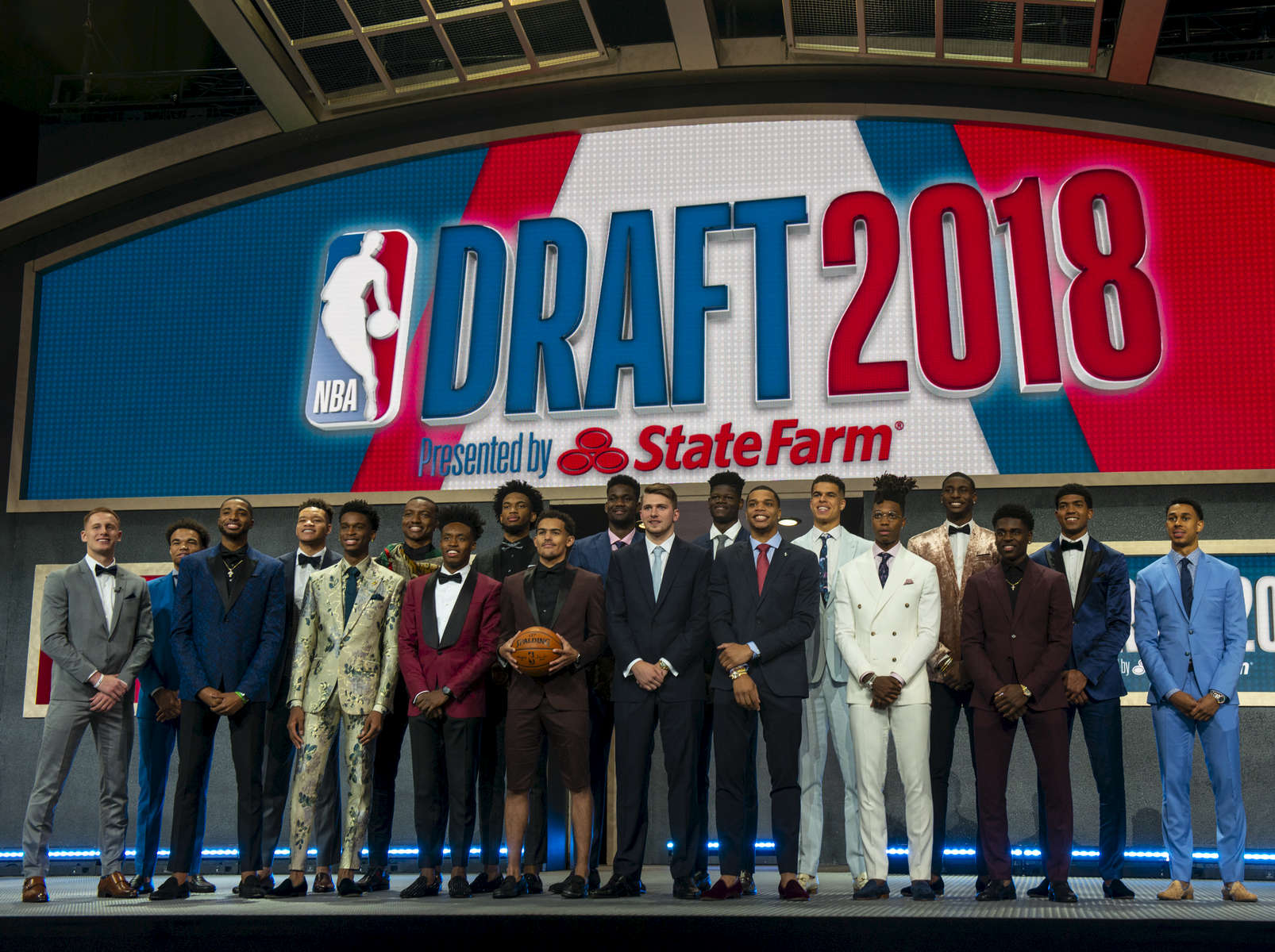 First round draft pick players pose for photos at the 2018 NBA Draft held in Barclays Center located at 620 Atlantic Avenue in Brooklyn, New York on Thursday, June 21, 2018.