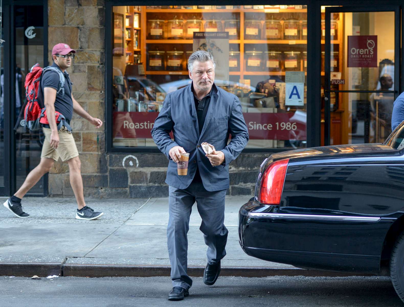 Actor Alec Baldwin stops by for ice coffee on his way to Manhattan Court located at 346 Broadway in Manhattan for his disorderly conduct summon on Thursday, July 24, 2014.