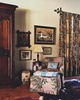 A client's heritage art welcomes in a beautiful guest room.