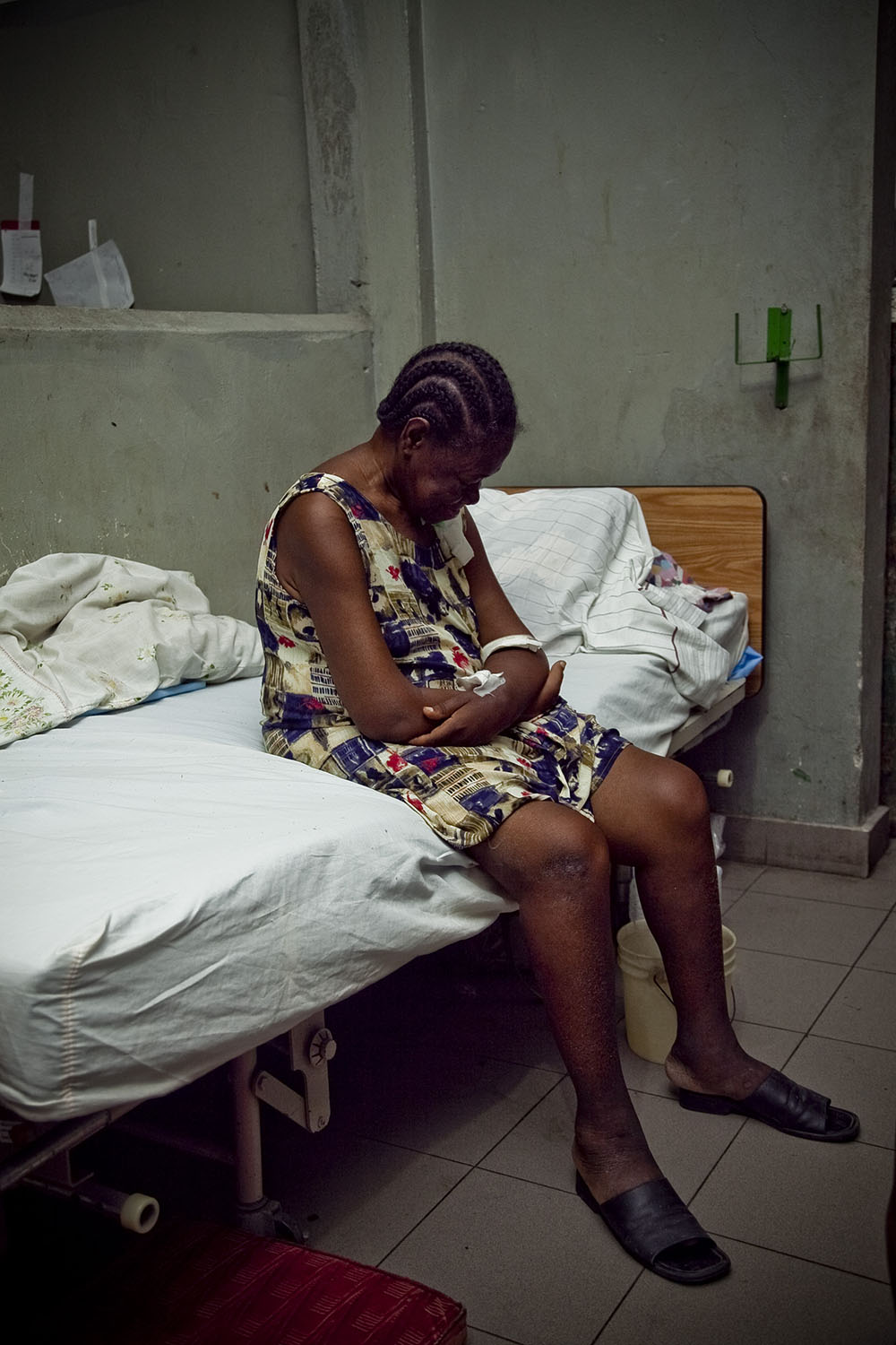 PORT-AU-PRINCE, HAITI - FEBRUARY 9: Esperance Jean Pierre suffers from depression in the aftermath of the earthquake that stuck Port au Prince on January 12, 2010 at L'Hopital General on February 9, 2010 in Port au Prince .