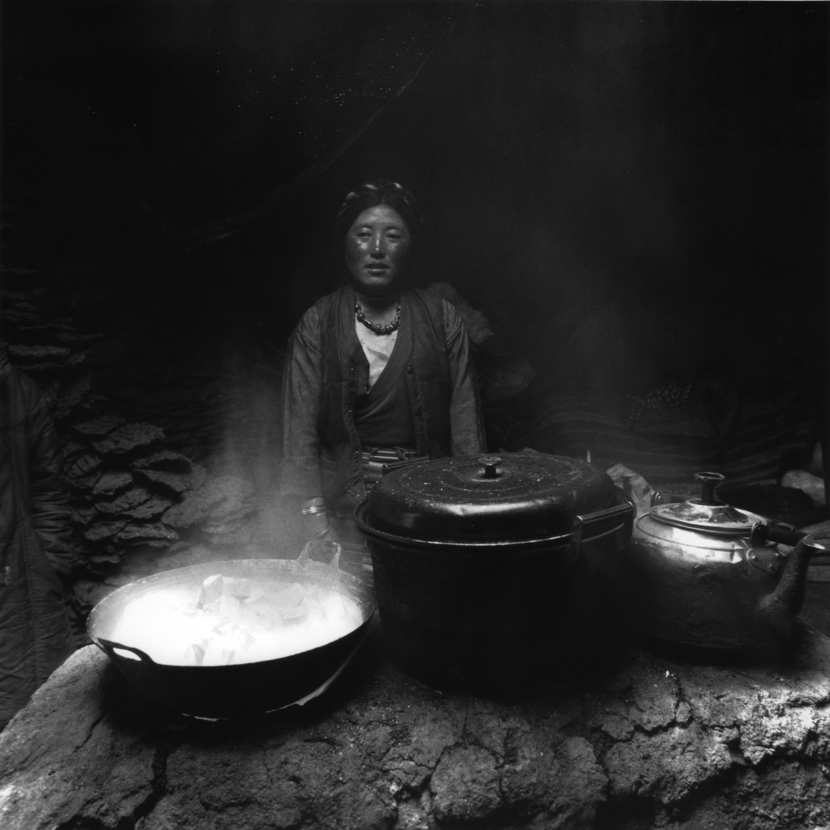 A feminine soul guides lost spirits into her kitchen to find refuge from hunger . . . Nyingtri Prefecture, Tibet
