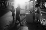 The morning after July 26th, Cuba's Independence Day, is night long celebration. People out in the streets, walking, breathing, sun beating, skin burning, and Wilson, hungry for breakfast, hungry for pork, asks me if I want some, I pass, as the dog passes by, he too, was hungry and tired. 
