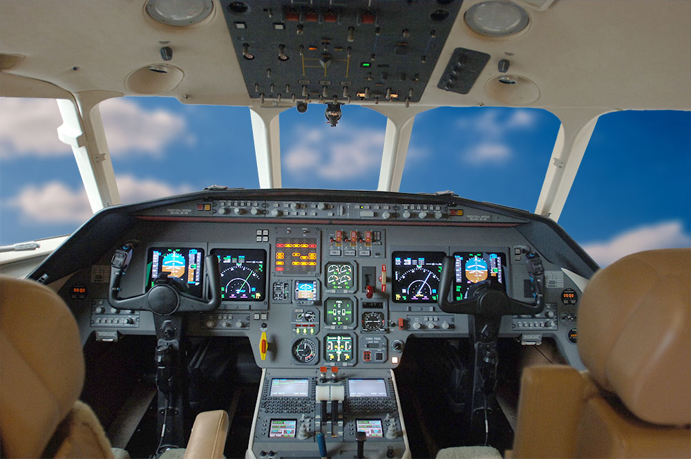 small airplane cockpit