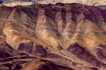 Aerial of colored mountains, Markha Valley, Ladakh