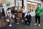 Young people wait for friends to join them before going out on a Saturday night in the Catholic New Lodge area of north Belfast. Working-class youth from both communities are often stigmatized and perceived as a problem or threat. Young people in turn feel misunderstood and undervalued.