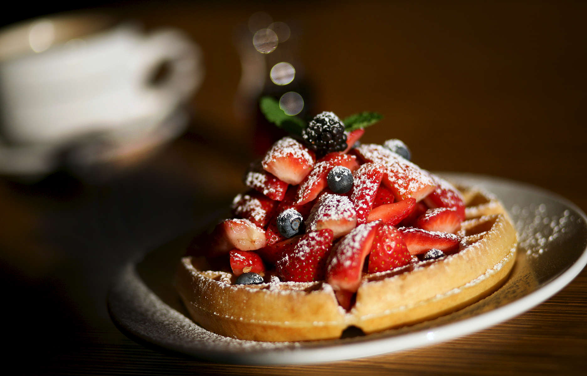 Belgian Waffle by food photographer Perry Reichanadter.