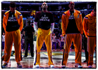 {quote}I Can't Breath{quote} - This image is a very powerful one to me. You see two other teammates {quote}pushing{quote} the NBA dresscode policey to make a statement. Kobe had no fear and boldly let the world see his stance. Before players took a knee, Kobe with help from Nike, used his platform for those who did not have one. 