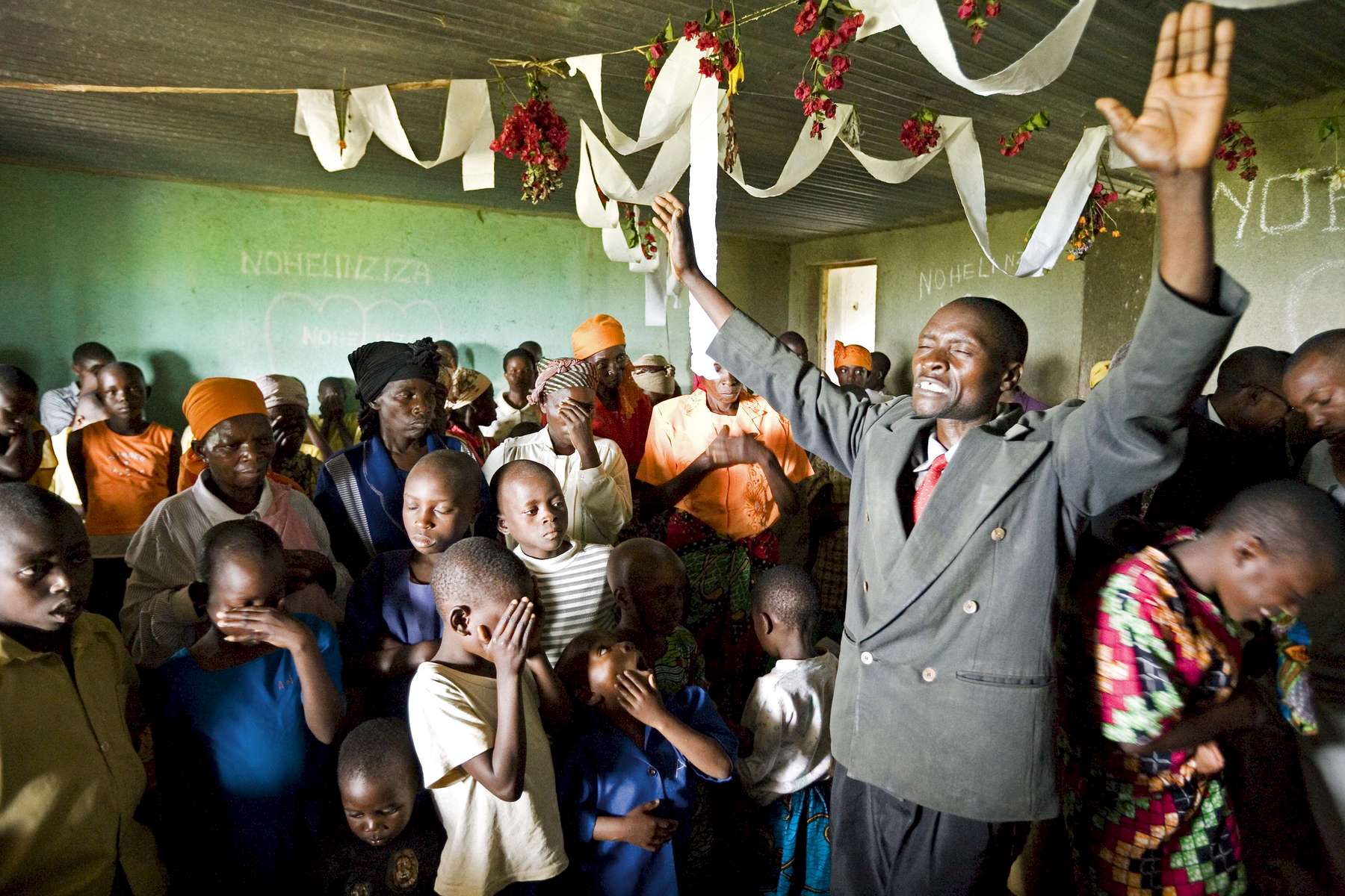 Christmas church service, Rwanda