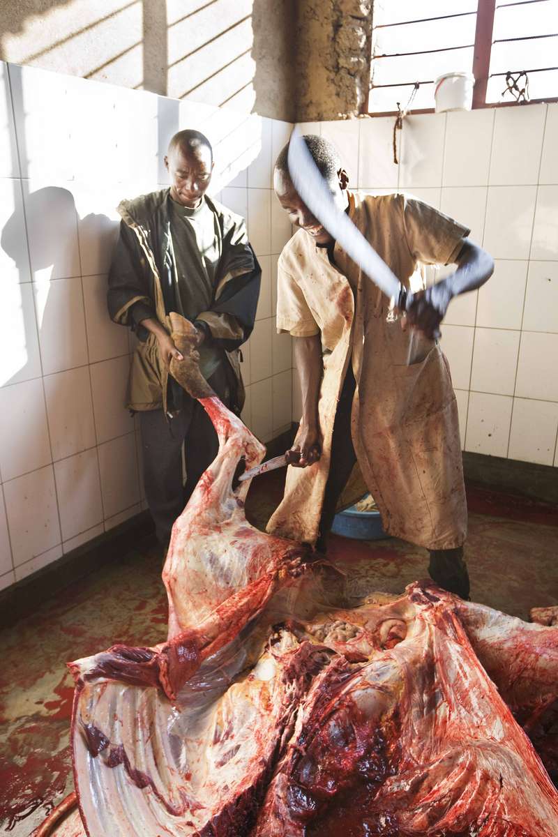 Cow slaughtering, Rwanda