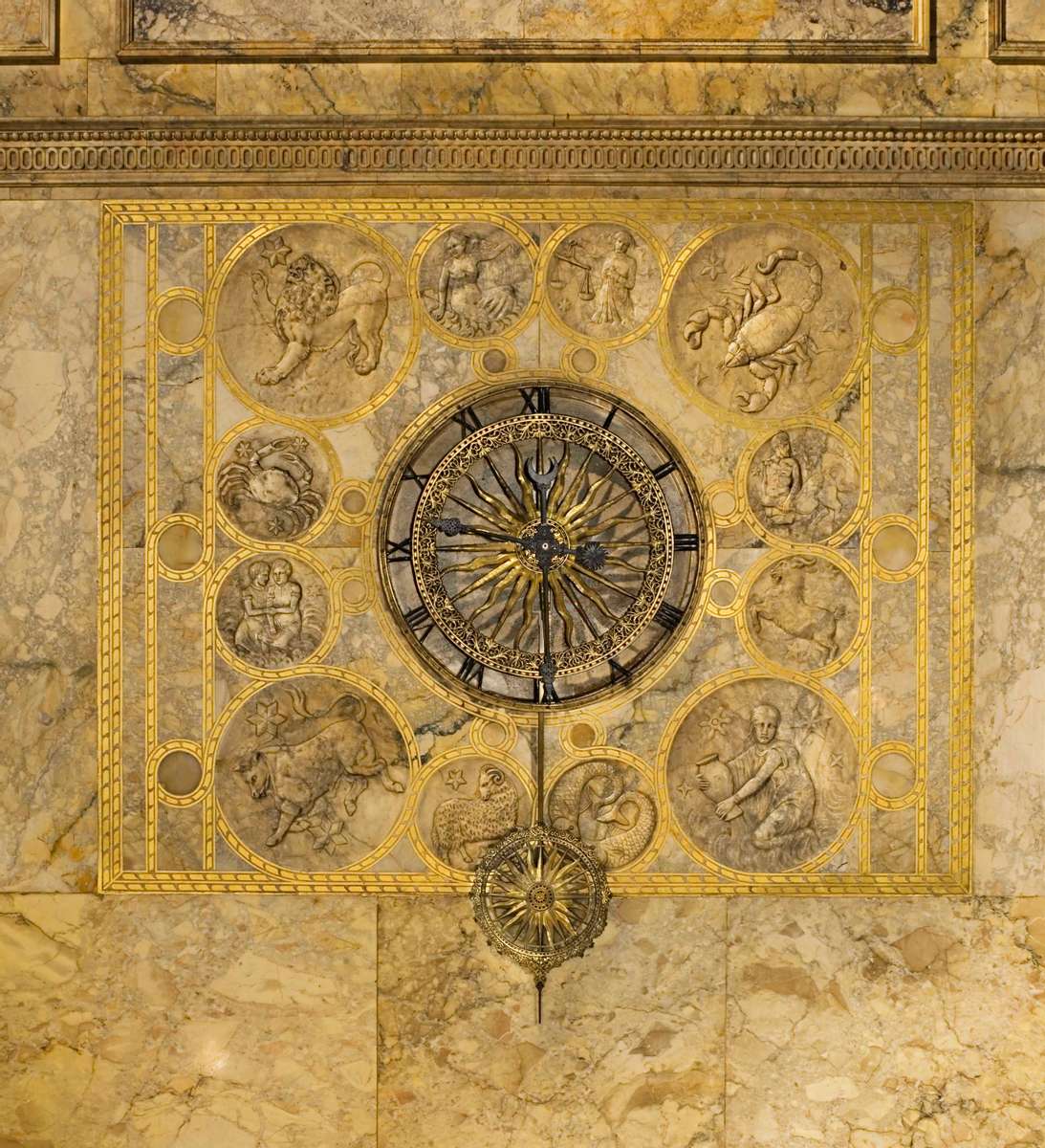 Zodiac clock, The Villard Houses,NYC