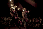 Ce soir, la Boxing Tent bat son plein, avec plus de 200 entrées. Noonamah Tavern près de Darwin, TN, Australie, Novembre 2011.