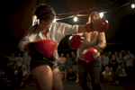 Les combats sont ouverts au hommes, aux femmes et parfois aux enfants, Noonamah Tavern près de Darwin, TN, Australie, Novembre 2011.