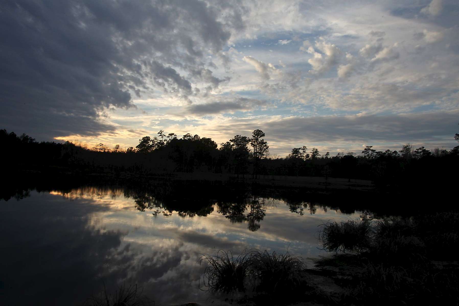 The late afternoon sunset reflects over a retention pond February 17, 2012, on the property at Medway Plantation in Goose Creek, S.C. The plantation contains 6728 acres of land and is staffed by 7 full-time employees. Upkeep on the property can run as high as $500,000 a year. In the South Carolina Lowcountry, more than a half-dozen antebellum plantations, which don't change hands often, are for sale.REUTERS/Randall Hill