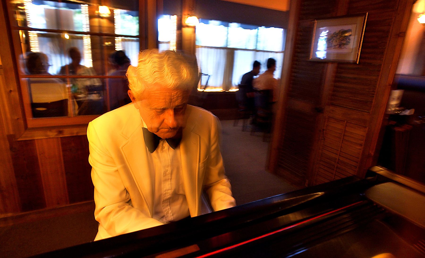 Classic jazz pianist Bob Hutchings  plays standards at The Charleston Cafe in Surfside Beach.