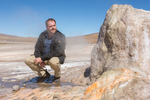 Josh Gates, Expedition Unknown, for The Travel Channel,  Acatama Desert, Chile. 