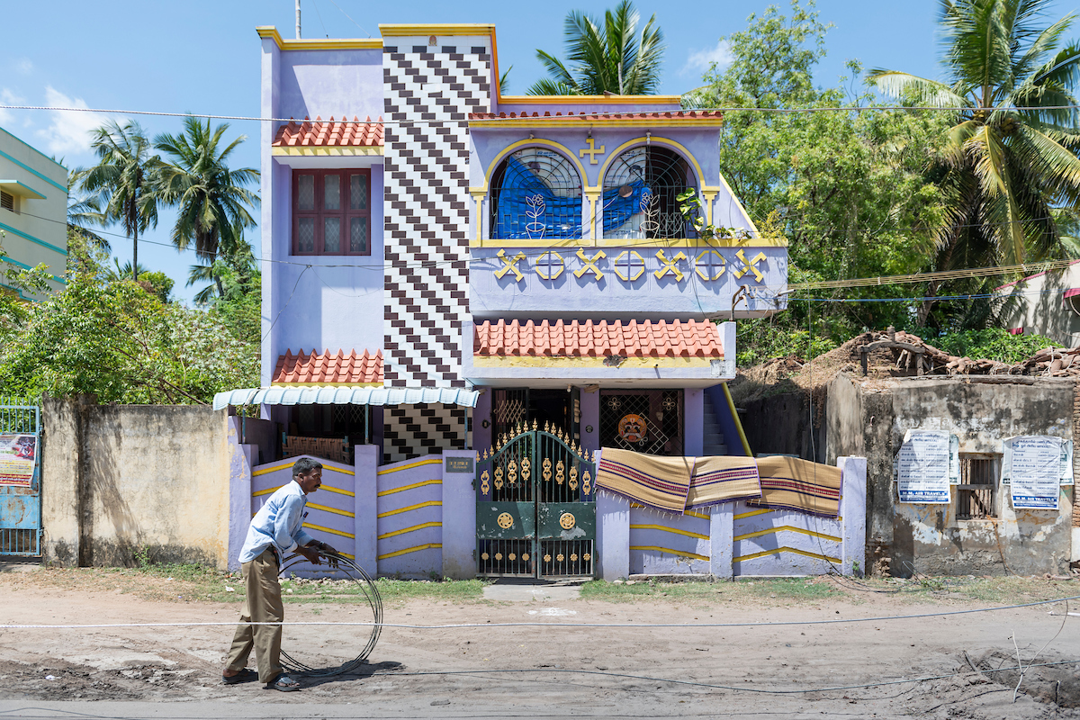 Free Architecture, the mostly Muslim town of Sirkali, Tamilnadu, India