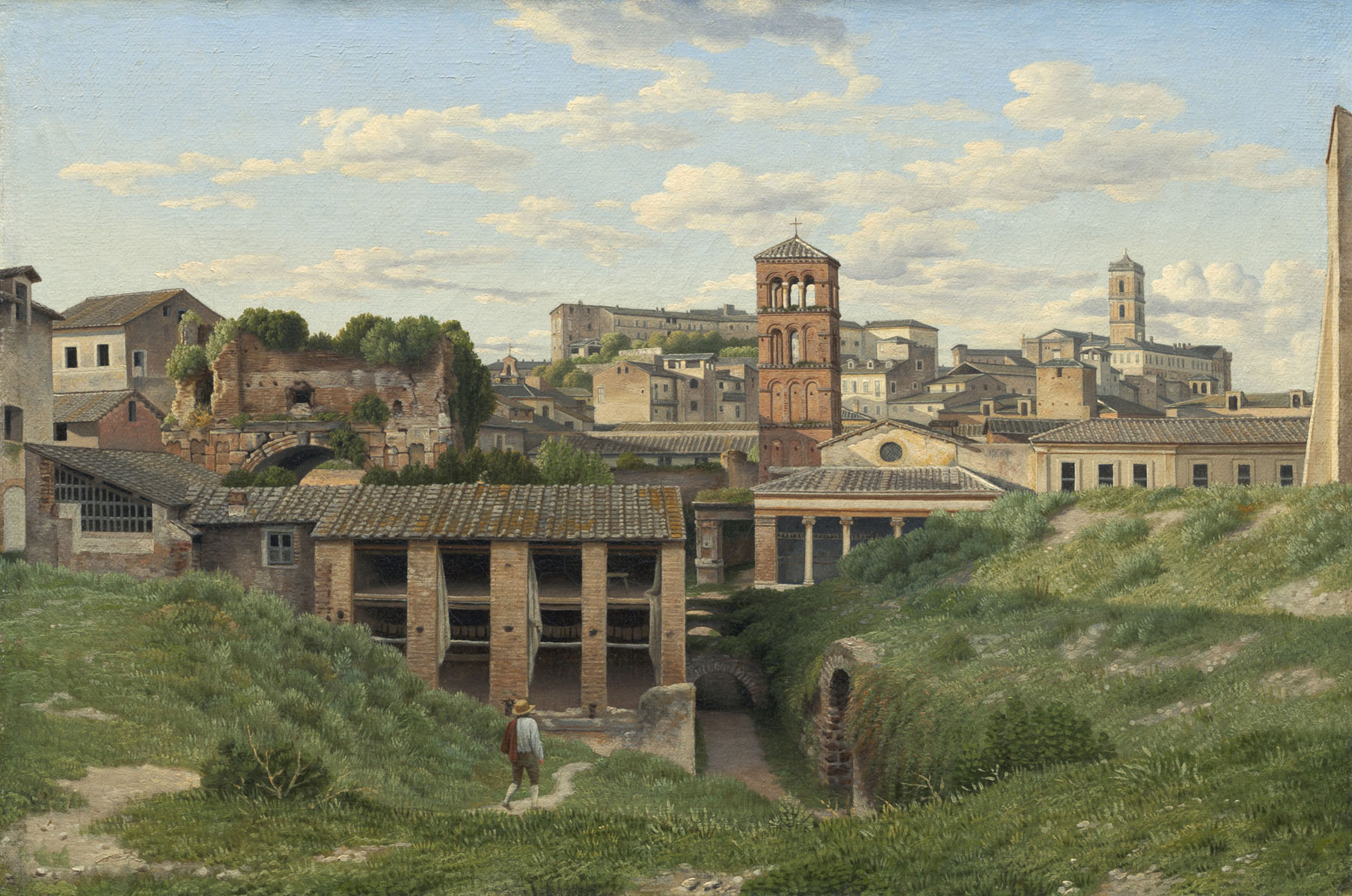 Christoffer Wilhelm Eckersberg (Danish, 1783 - 1853 ), View of the Cloaca Maxima, Rome, 1814, oil on canvas, Gift of Victoria and Roger Sant