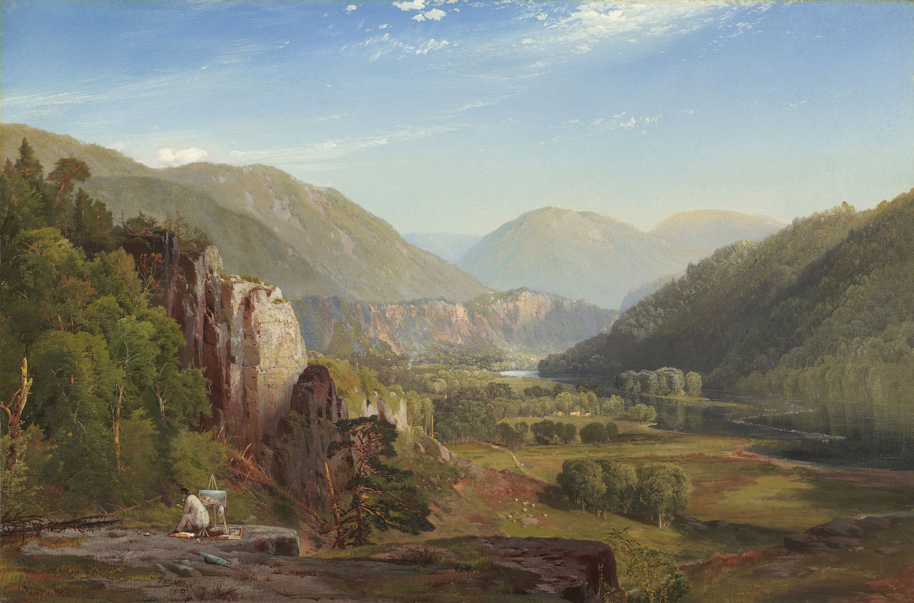 Thomas Moran (American, 1837 - 1926 ), The Juniata, Evening, 1864, oil on canvas, Gift of Max and Heidi Berry and Ann and Mark Kington/The Kington Foundation