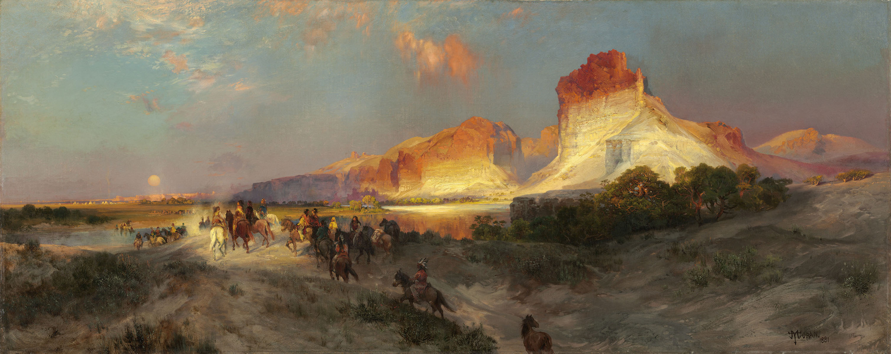 Thomas Moran (American, 1837 - 1926 ), Green River Cliffs, Wyoming, 1881, oil on canvas, Gift of the Milligan and Thomson Families