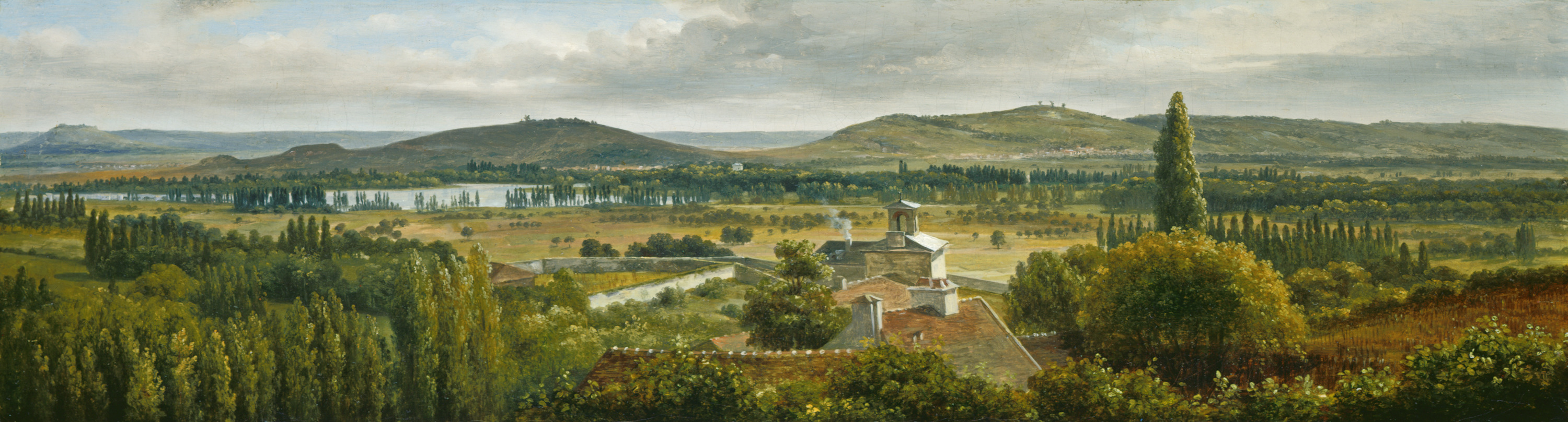 Théodore Rousseau (French, 1812 - 1867 ), Panoramic View of the Ile-de-France, c. 1830, oil on canvas, Chester Dale Fund
