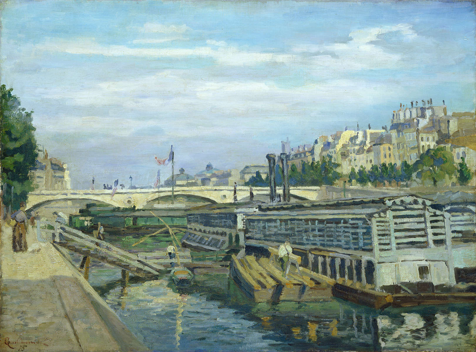 Jean-Baptiste-Armand Guillaumin (French, 1841 - 1927 ), The Bridge of Louis Philippe, 1875, oil on canvas, Chester Dale Collection
