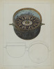 Magnus S. Fossum, Ship\'s Compass, American, 1888 - 1980, c. 1937, watercolor, graphite, and pen and ink on paperboard, Index of American Design